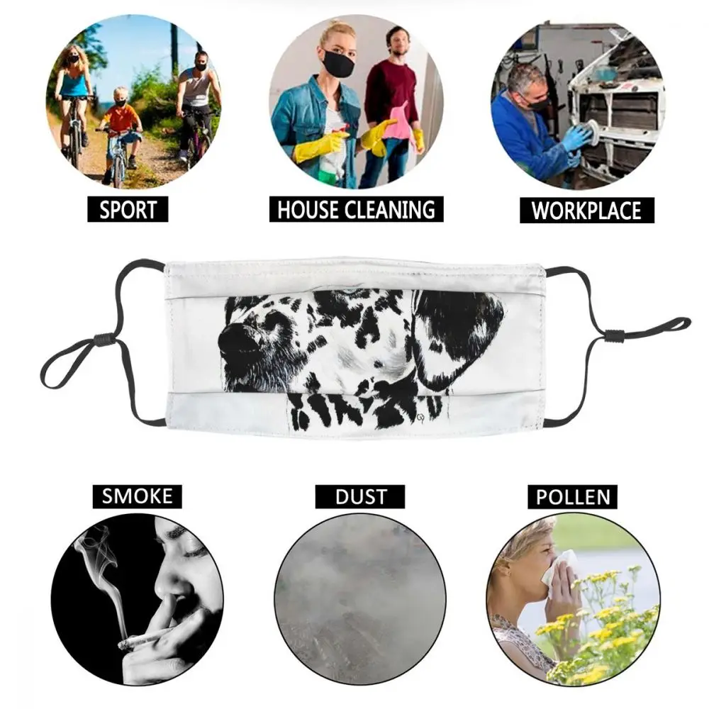 

Dalmatian Dog Animal Lover Reusable Face Mask Anti Haze Dust Mask Protection Mask Respirator Mouth Muffle