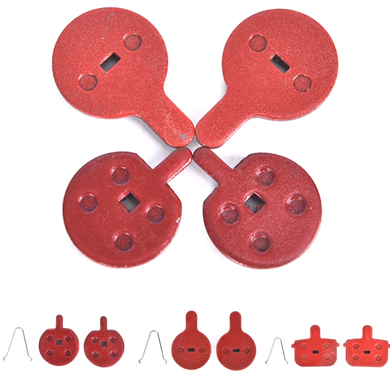 

1Pair MTB Mountain Bike Cycling Red Copper Fiber Metal Disc Brake Pads for Bicycle Parts Accessories