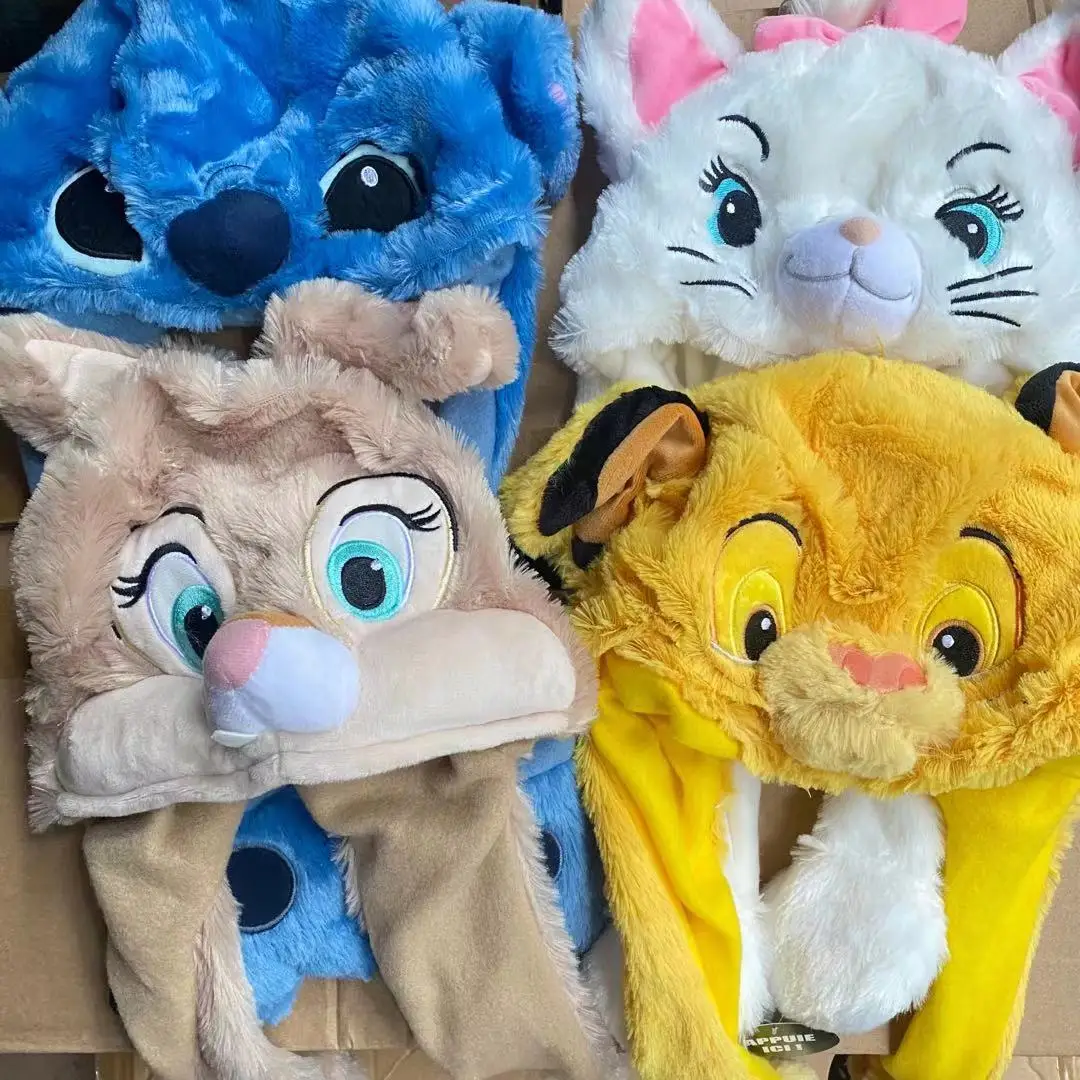 Cheap Disney Store gorro de felpa para disfraz de Stitch, Marie, Simba, Miss Bunny, Cosplay, novedad