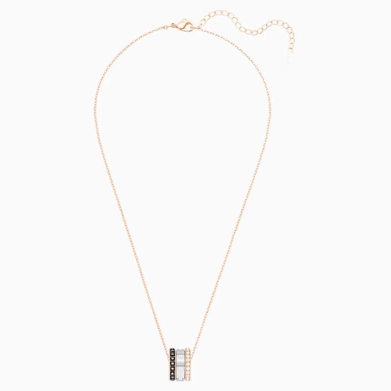 

Fashion Jewelry SWA New HINT Pendant Necklace Simple Modern Line Transfer Beads Modeling Crystal Female Romantic Gift