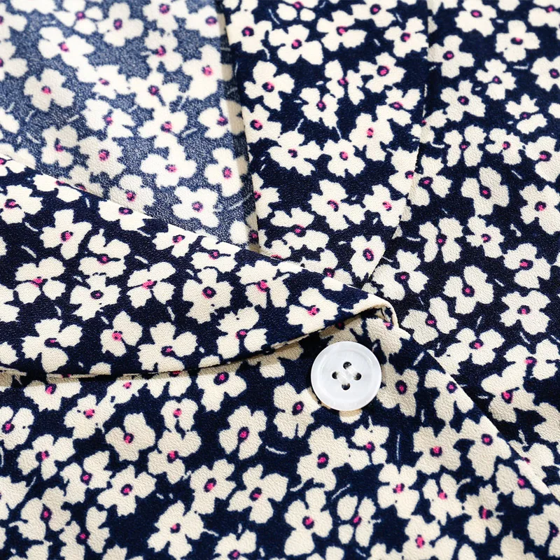 

Zoulv Spring Summer 2021 Women's High-quality Sexy V-neck Casual Floral Print V-neck Short-sleeved Slim-fit Shirt Womens Tops