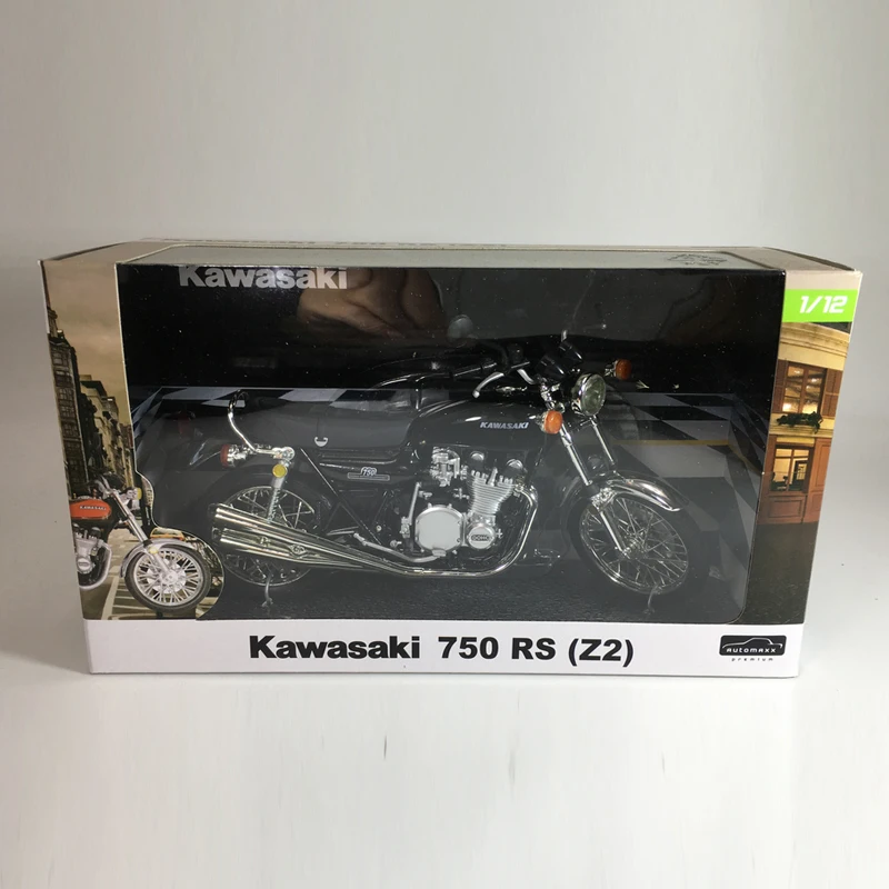 Имитация 1:12 Kawasaki 750 классический японский мотоцикл литье под давлением моделирование дисплей Модель мальчик рождественские подарки