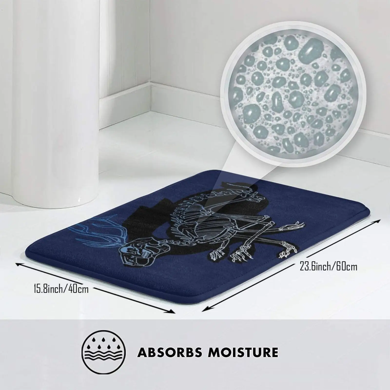 Анатомия шакалопа коврик Мягкая Нескользящая биология кролик шакалоп Скелет