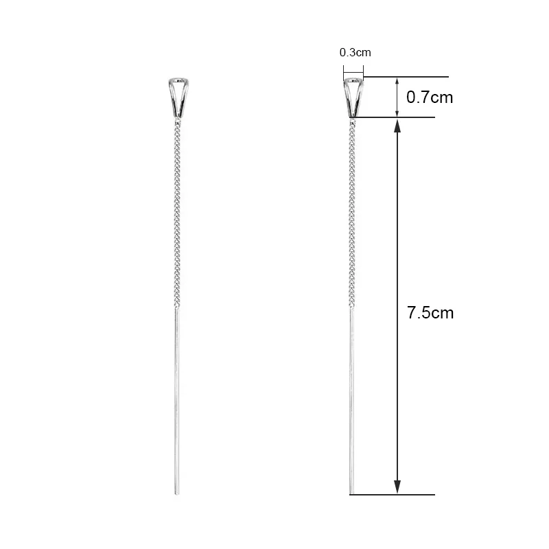 

Silver Color Drop Earrings for Women Long Tassel Box Chain Earrings Sweet Jewelry Dropshipping 2021 New Fashion