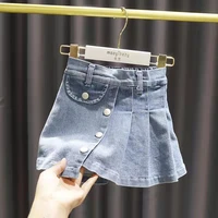 1 5t female baby inert personality skirt child child summer baby girl fashion folding denim skirt