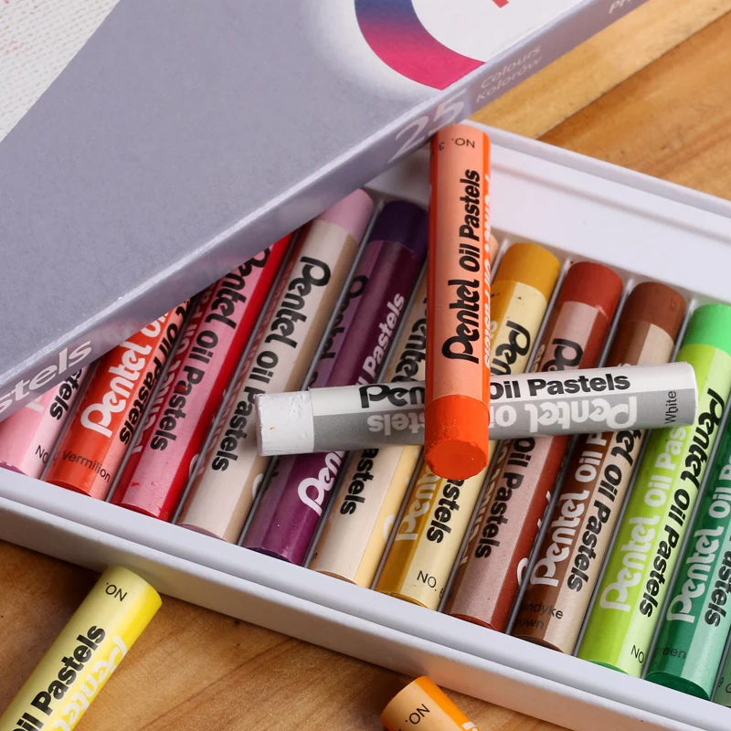 Мелки для рисования Pentel PHN Arts Color Oil Pastels японские нетоксичные моющиеся 12/16/25/36/50