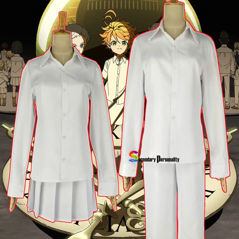 

The Promised Neverland Cosplay Costume Anime Yakusoku no Neverland Emma Norman Ray Cosplay Costume Women Men School Uniforms