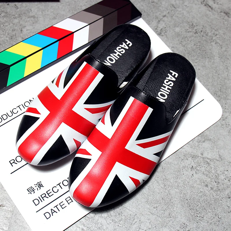 

Summer Male Casual Shoes Half Drag Mens Loafers Brand Designer Flats Footwear For Men Comfortable Casual Shoes For Youth