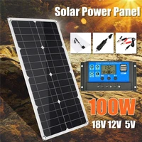 100w flexible solar panel kit for home solar power system for camping car 12v solar charger cell energy sytem