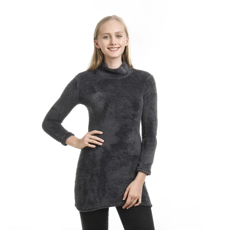 2020 Autumn Winter Tops and Pullovers Turtleneck Sweater Dress for Women Long Sleeve Knitted Sweaters Ladies Warm-Keep Clothing | Женская