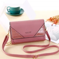 new fashion convenient lady shoulder bag pu leather wild splicing womens bag daily cosmetic crossbody bag female waterproof bag
