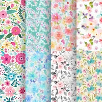 2033cm froral spring faux synthetic leather fabric for bow knot bags wallet earring phone case scrapbook diy1yc17580