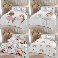 kids bedding set 150x200 220x240 135x200 ballet unicorn rainbow duvet cover bed sheet queen king double single
