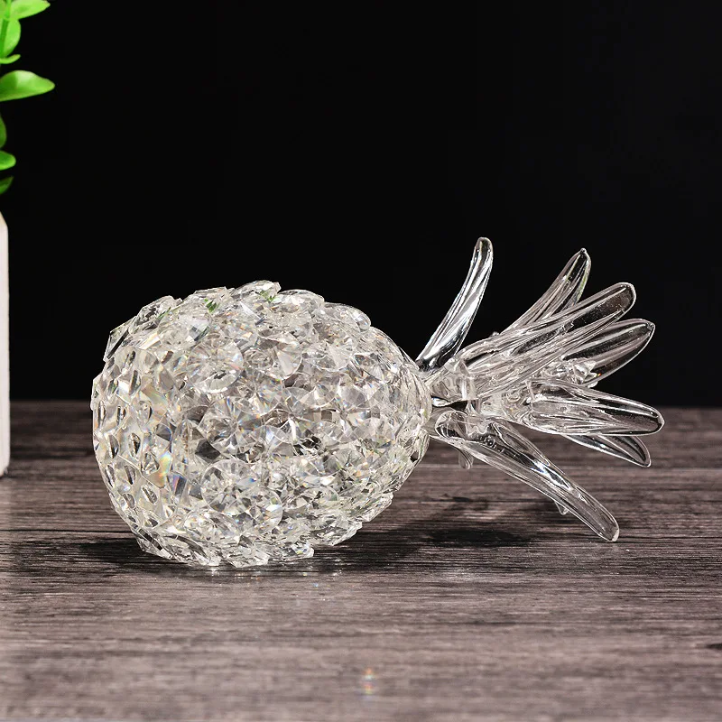 Размеры: S/M/L черного и золотого цвета с рисунком ананаса с украшением в виде кристаллов фрукты статуэтки, украшение пресс-папье в форме Рождество Дети Леди Подарочные коробки для свадеб Украшения дома и офиса