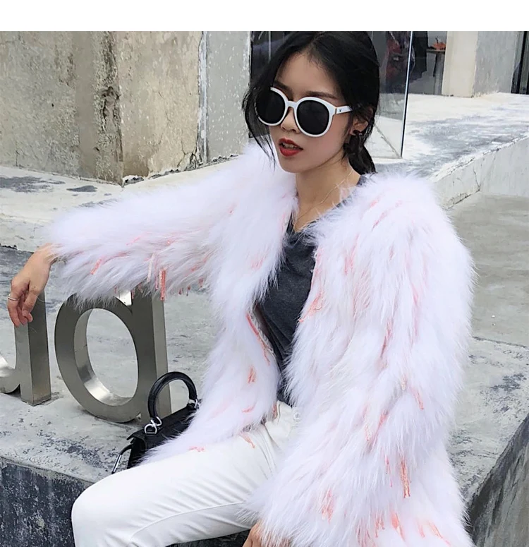 Для женщин вязаная натуральная Шуба из натурального Лисьего меха пальто Куртки