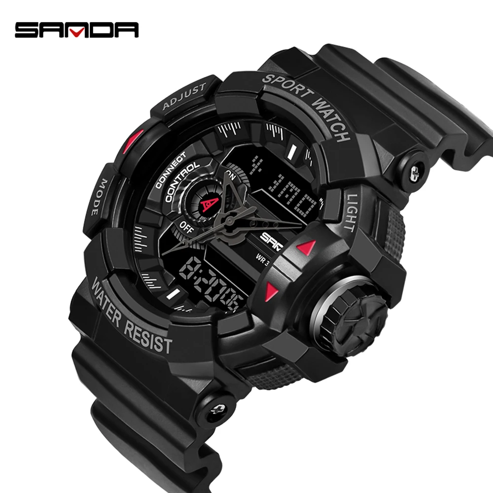 Часы наручные SANDA G Style Мужские кварцевые спортивные брендовые Роскошные