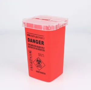 Портативный Медицинский твердый пластиковый контейнер для татуировок, контейнер для отходов с откидной крышкой, контейнер для удаления татуировок и игл, мини мусорный контейнер