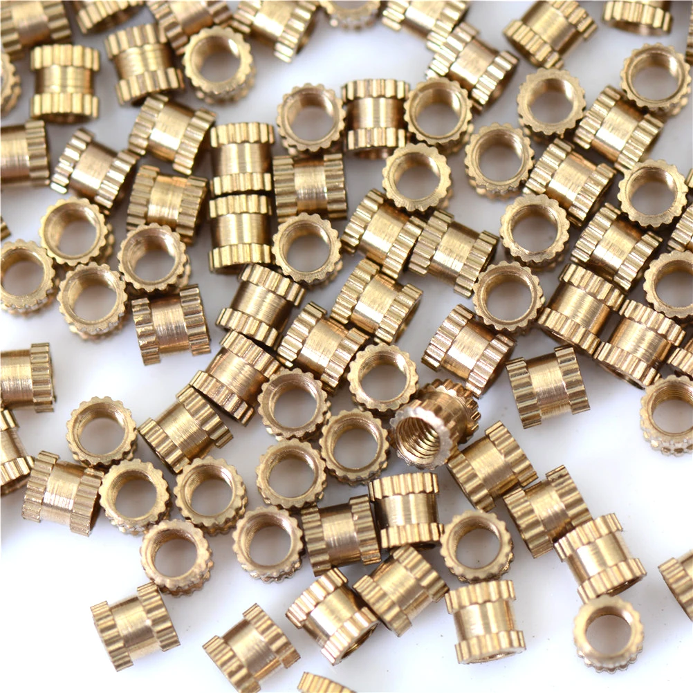 

200pcs New Brass Thread Insert Nut M3*4*4 MM Copper Inserts Injection Nut Embedded Parts Copper Knurl Nut Wholesale
