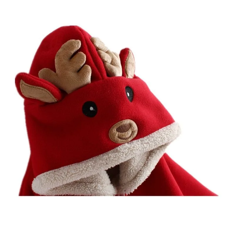 New Year Baby Girl Christmas Dress Girl's Merry Children Kids Girls Red Wool Reindeer Cloak Clothes | Детская одежда и обувь