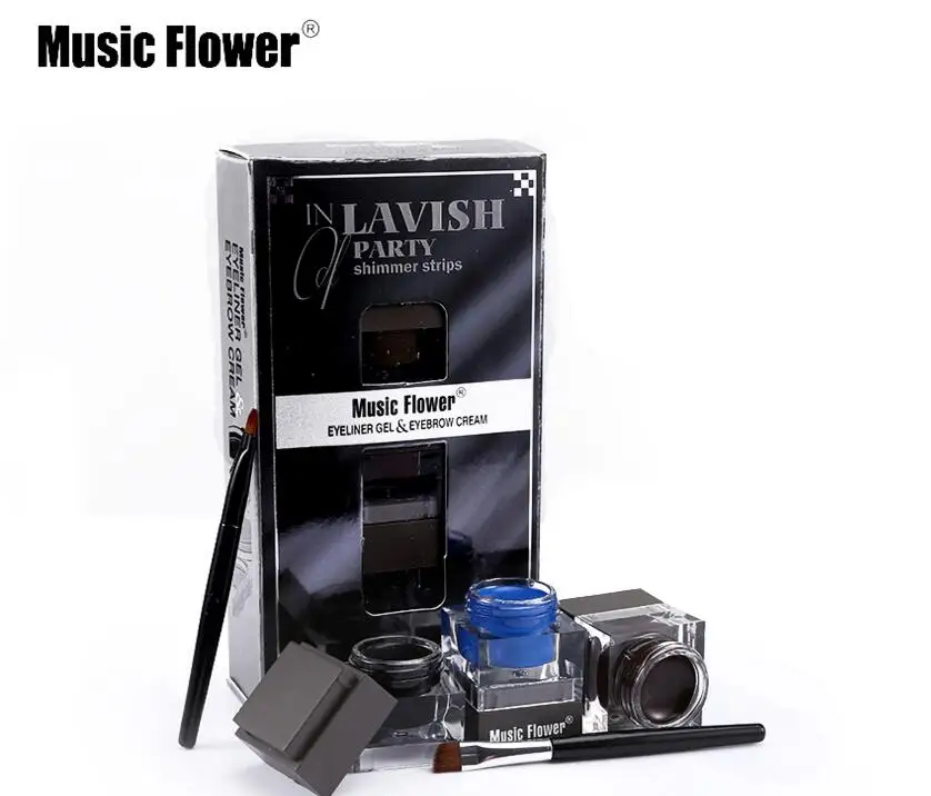 Музыка цветок набор для макияжа бровей бренд 3 в 1 гель глаз и Цвет: кремовый