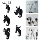 Креативные 3D ключи от машинысумкишляпы в виде головы животного, декоративные крючки для гостиной, настенный крючок с оленемлошадьюжирафомНосорогомголовой козы