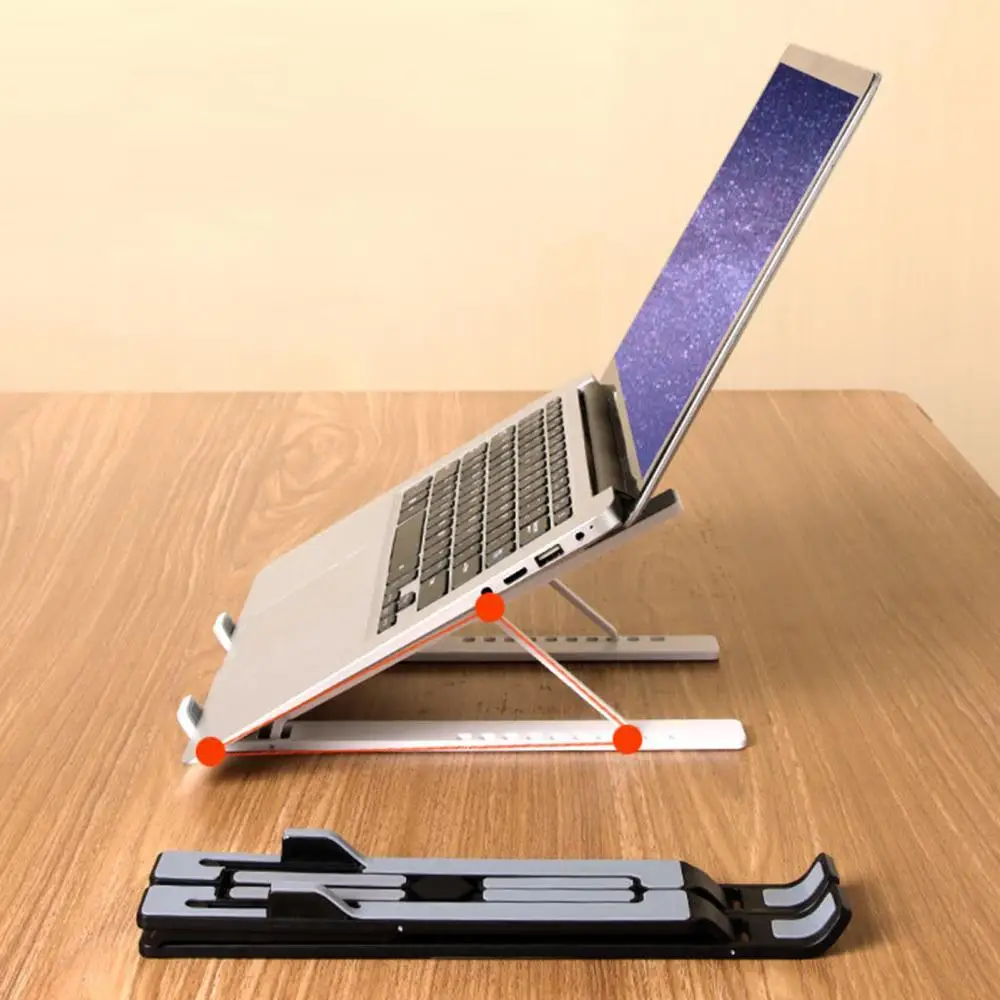 

Laptop Stand Folding Height Adjustable Laptop Tablet Holder Portable Cooling Base Bracket Computer Bracket Rise