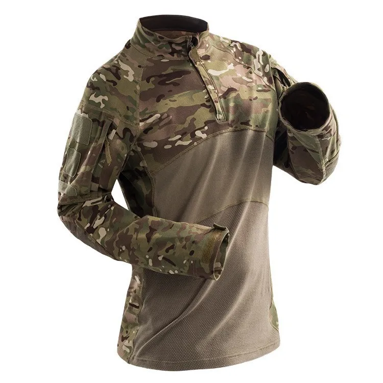 

Outdoor Long Sleeve Tactical Shirt Army Fans Camouflage Breathable Slim Uniform Men Climbing Camping Training Military Shirts