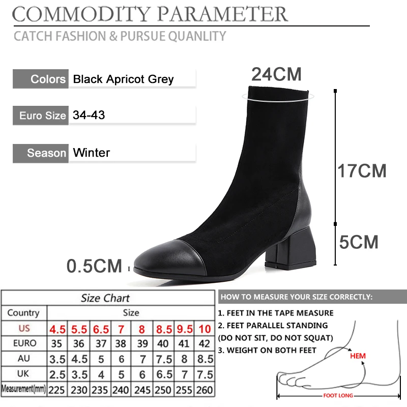 

BYQDY New 17CM Tube Suede Leather Boots For Women Suede Boots Round Toe Plus 11 Mid-Calf Boots Black Shoes Side Zipper For Mom