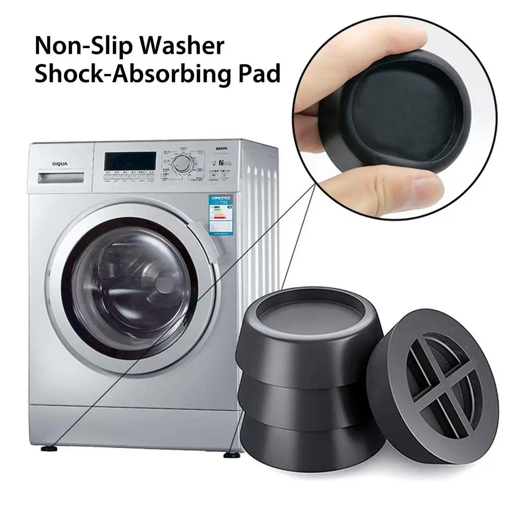 

4PCS Rubber Non-Slip Washer Shock-Absorbing Pad Washing Machine Mat