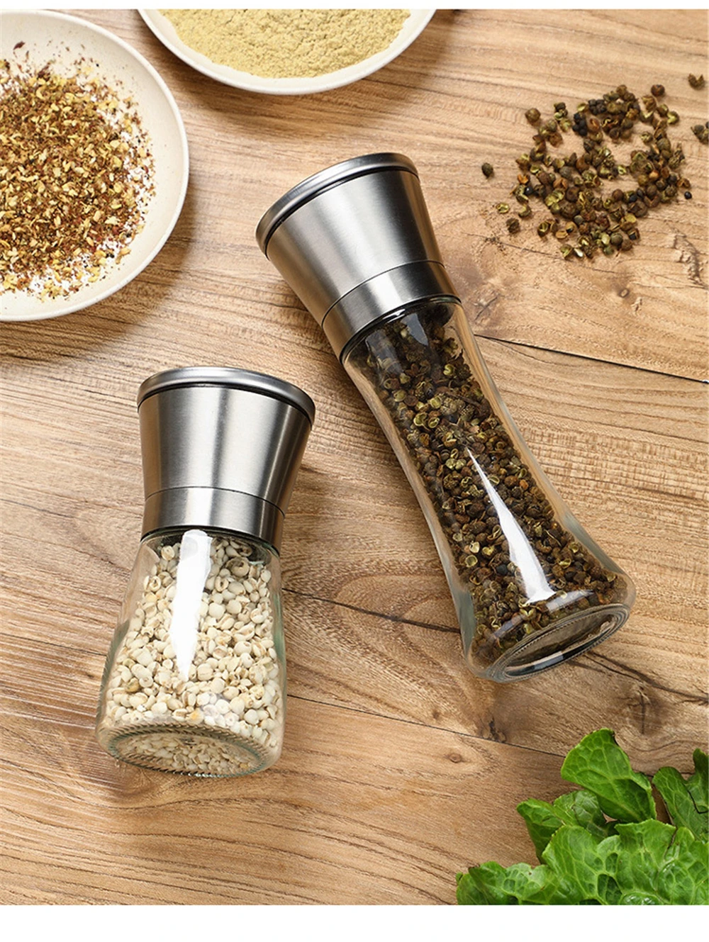 Ручная мельница для перца соли и многофункциональная бутылка приправ кухонные