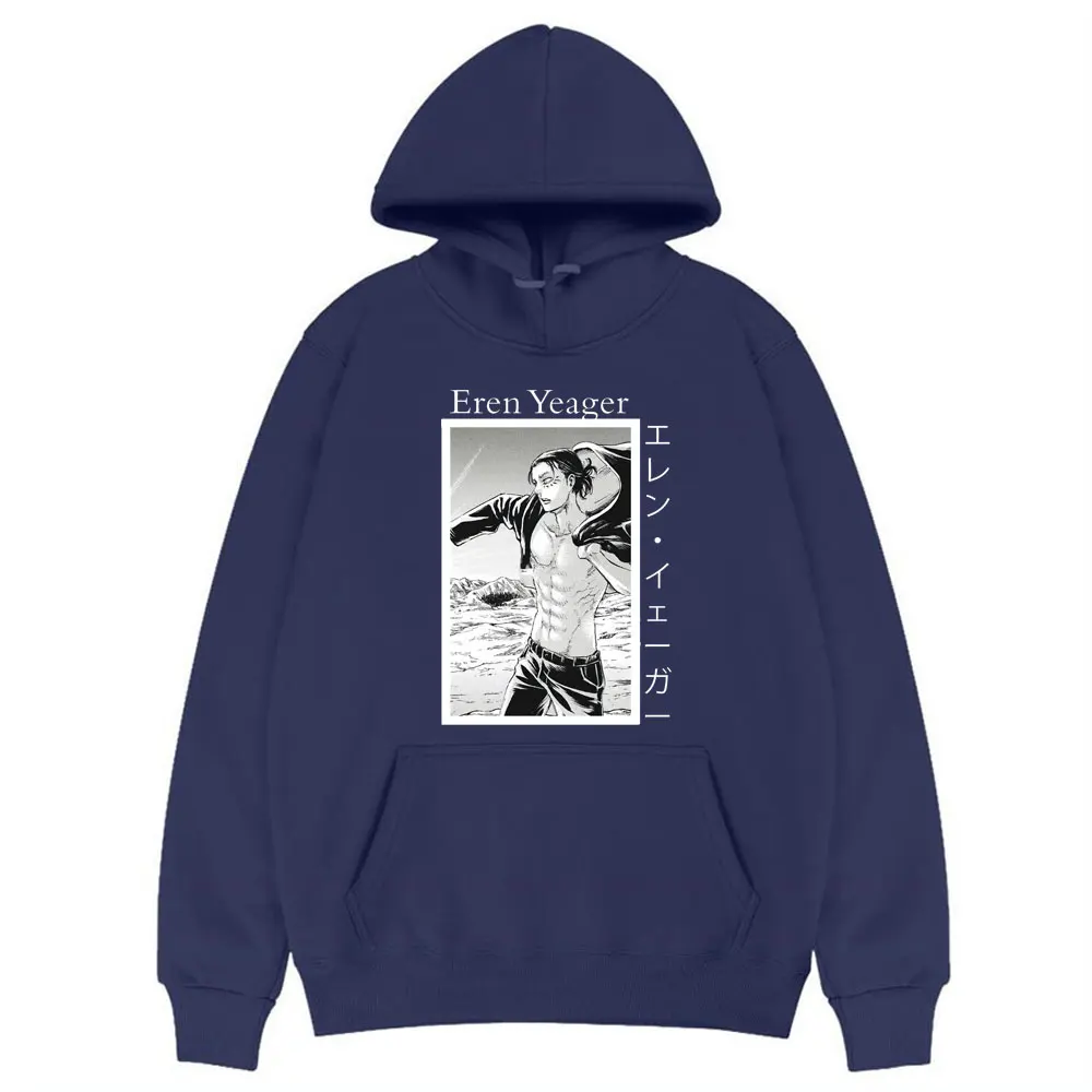 

Japan Anime Eren Yeager Attack on Titan Print Hoodies Spring Autumn Women Top Long Sleeve Hip Hop Male Oversized Casual Clothing