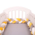 2 м детский бампер на кровать с узлом Подушка бампер для младенца Bebe защита для кроватки детский бампер