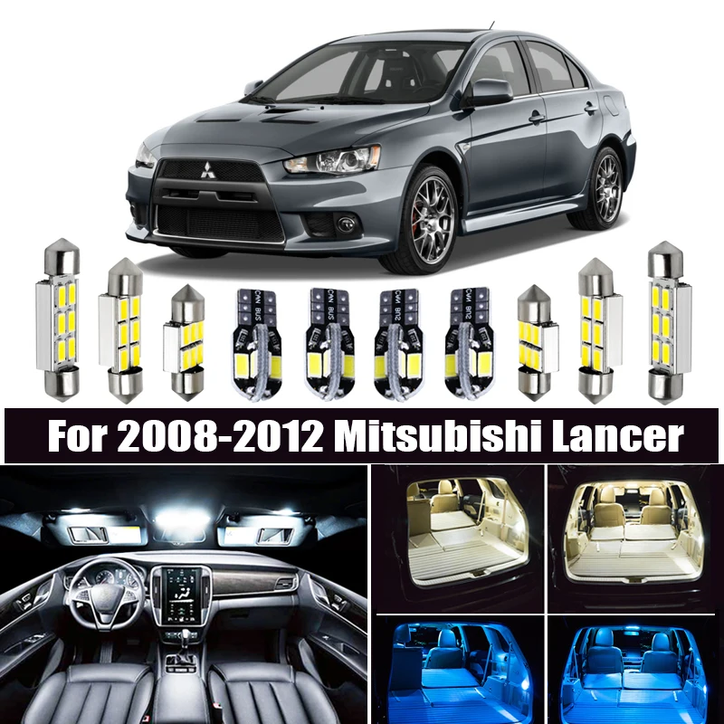 Комплект светодиодных ламп для салона Mitsubishi Lancer или Evolution X 2008 2012 6 шт.|Сигнальная