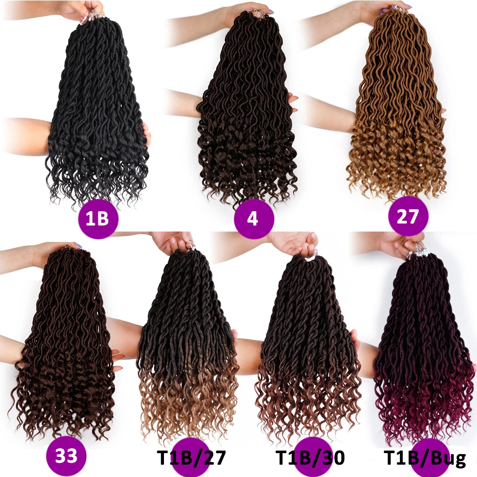 Богиня искусственные локоны в стиле кроше волосы богемные локс кудрявые крючком