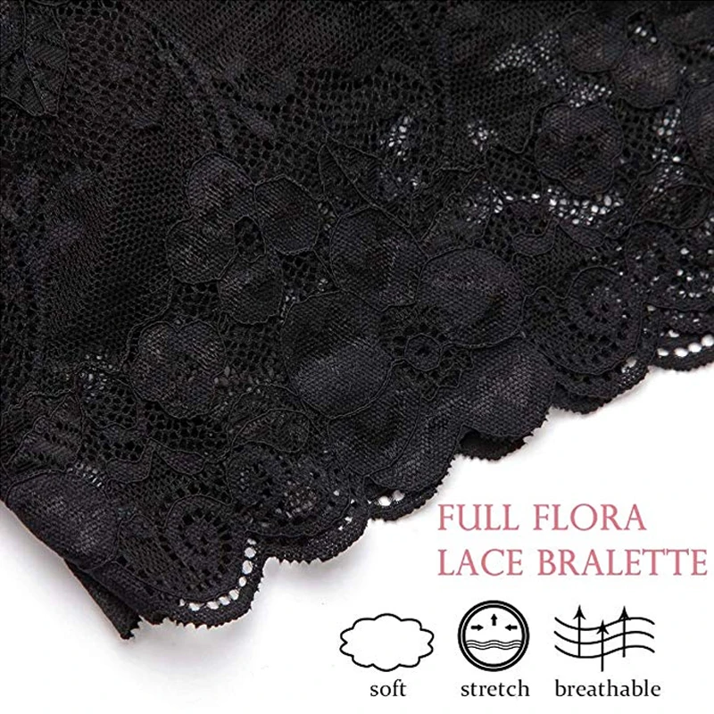 Для женщин сексуальное женское белье корсет кружево Цветочные Bralette бюстгальтер ультратонкие майки-ками кружевное бел