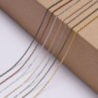 5mlot 1 52 02 5mm metal plated cable chain oval link necklace chains for diy jewelry making materials findings accessories