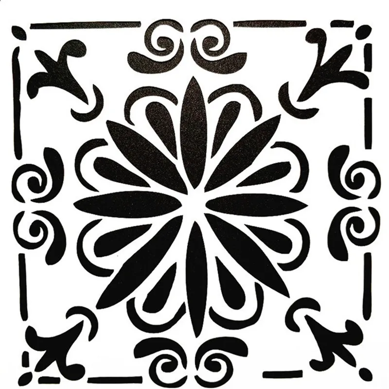 4 ⑤ упак. 15*15 см DIY картина дома Мандала шаблон трафарета для плитки пол мебель