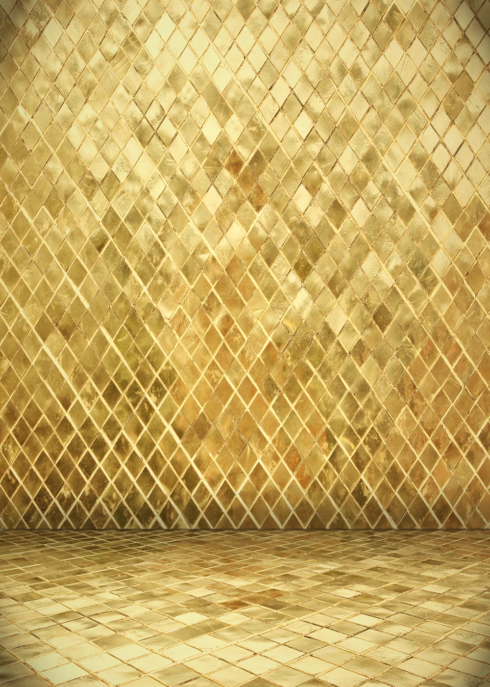 

Photography backdrop luxury wedding party golden Lingge brick wall metal background photo studio photographic portrait shooting