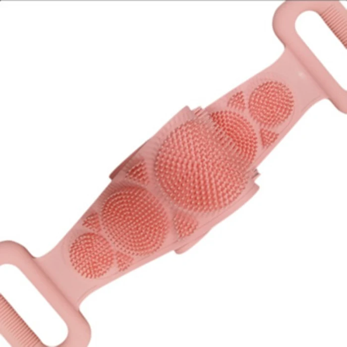 Body Wash Silicone Body Scrubber Belt Double Side Shower Exfoliating Belt Removes Bath Towel DC156