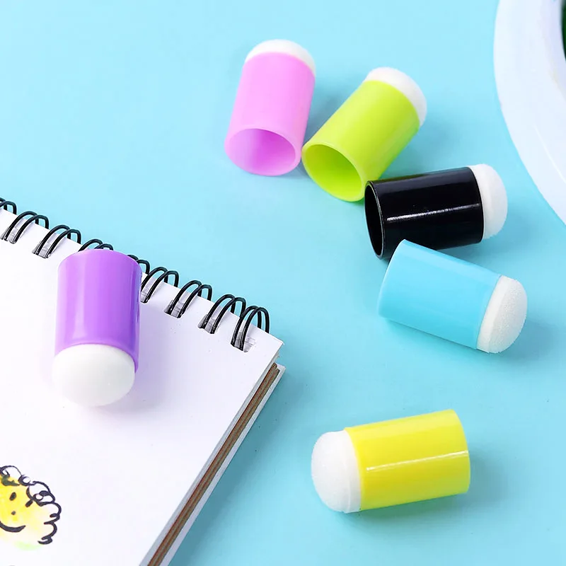 

1 шт., чернильная подушечка на палец, инструмент для размазывания, канцелярские принадлежности, школьные принадлежности