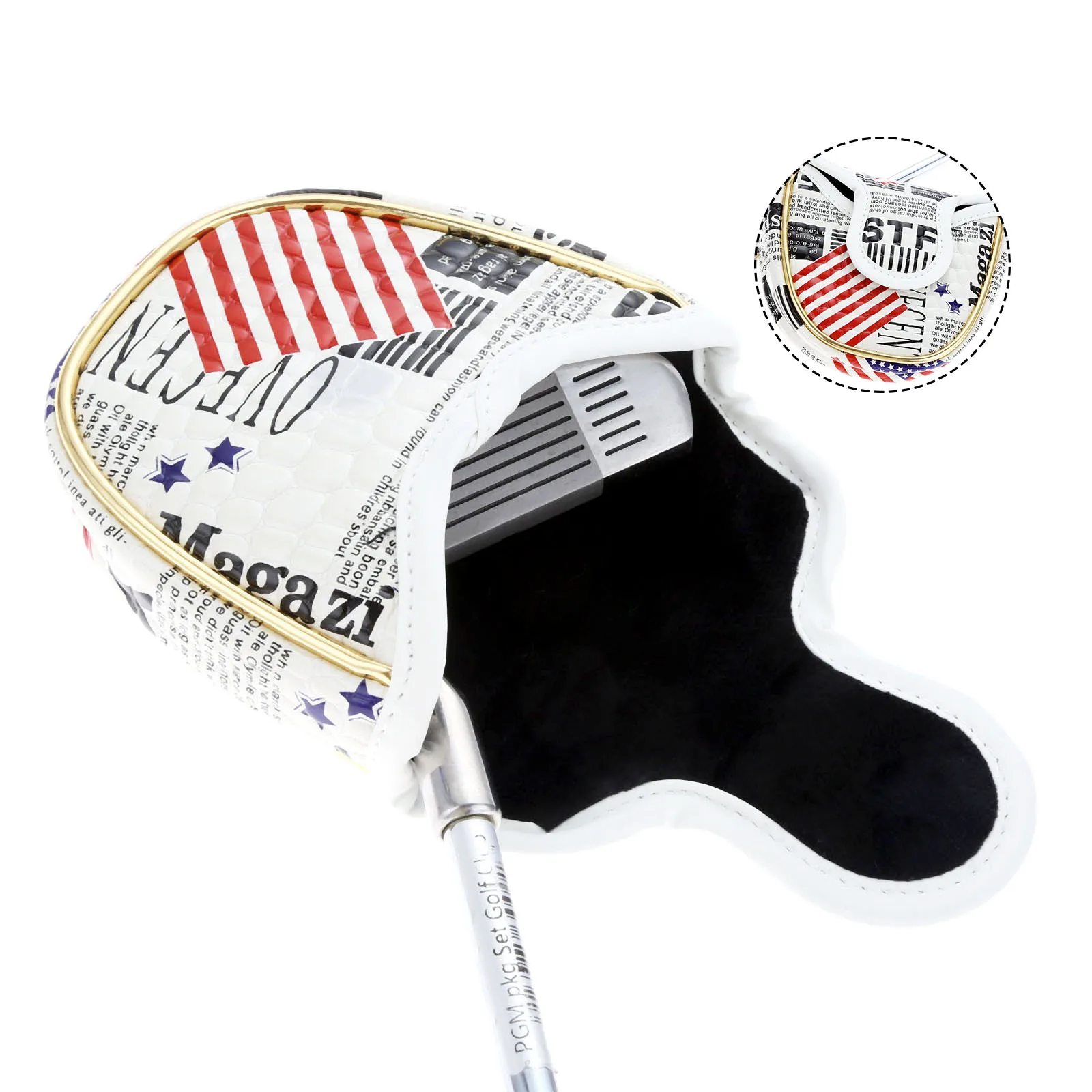 1 шт. Водонепроницаемый искусственная кожа Молоток Гольф Лезвие короткой клюшки
