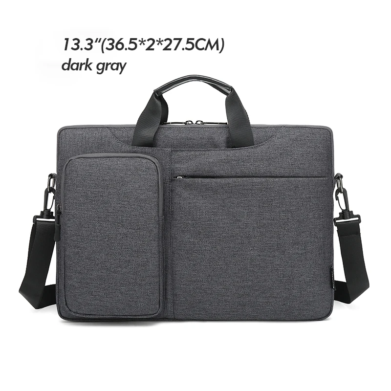 13.3inches dark gray Индивидуальный Логотип, деловой мужской портфель, сумка для офиса, водонепроницаемая нейлоновая сумка для ноутбука, сумка, повседневная мужская сумка на плечо, подарок - Цвет: 13.3inches dark gray