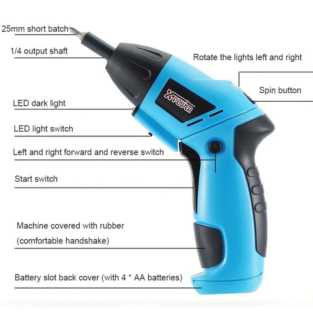 Аккумуляторная дрель 3 6 В электрическая отвертка ручная электроинструменты с 10
