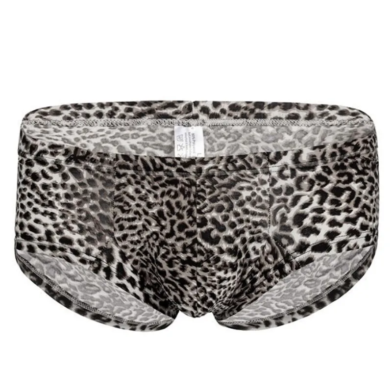 Accept OEM Underwears Leopard Print Sexy Men's Breathable and Trend Underpants Homme Flexible Four-Corner Panties  6 Pcs/Set