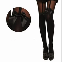 new product new product sexy lady soft black simulation bow sling tattoo leggings hosiery
