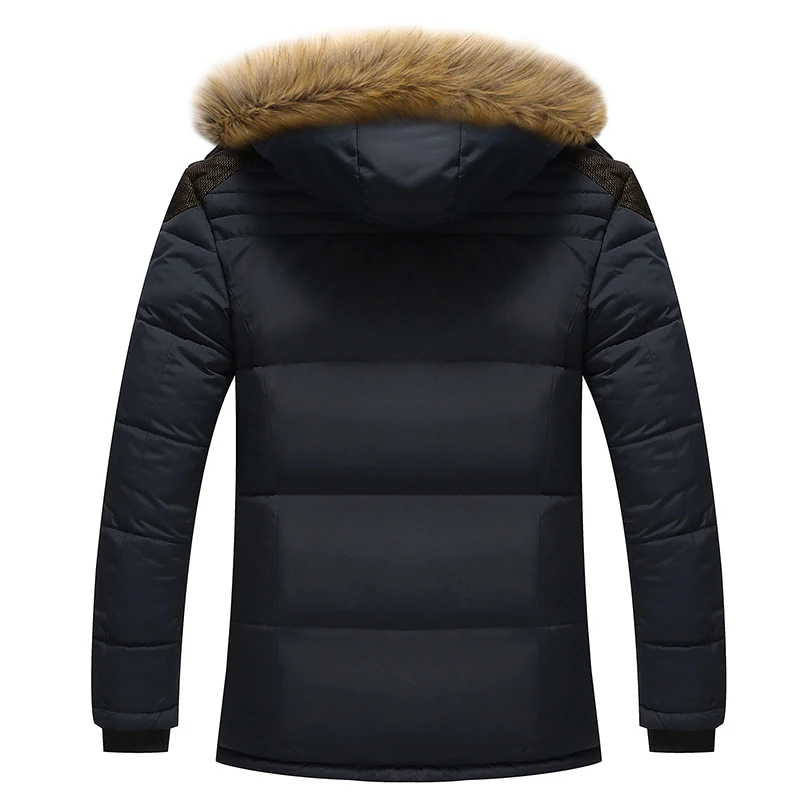 Winter Plush thickening Jacket Men Parka With Fur Hooded Quilted Padded Wadded Windbreaker warm Male Coat Parkas Korean