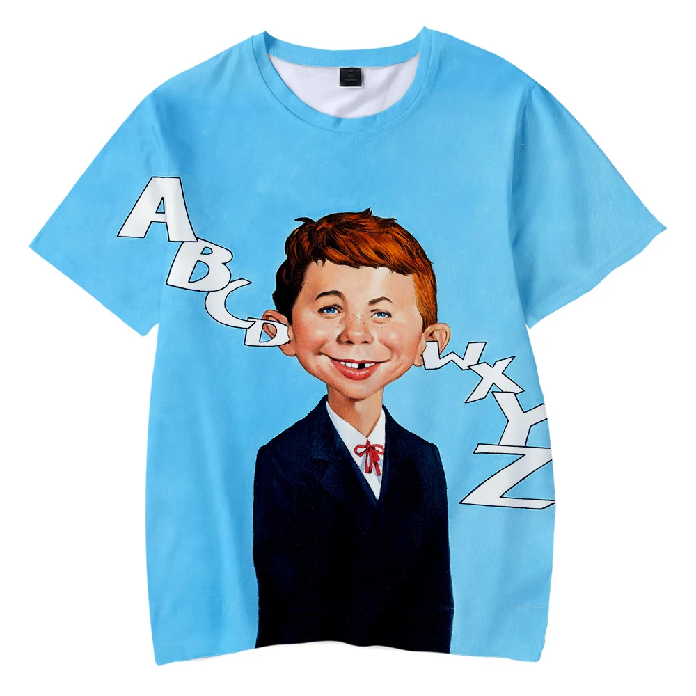 Новинка 2019 года милая летняя футболка с 3D принтом MAD magazine для женщин мужчин и