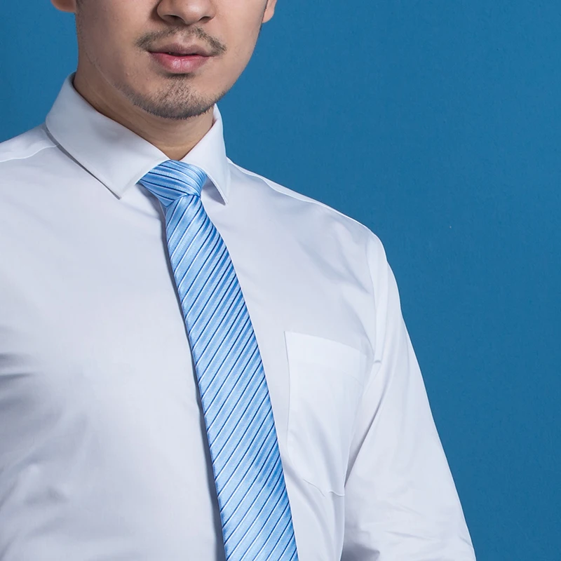 Мужской галстук в темно-синюю полоску темно-синий деловом стиле 7 см с подарочной