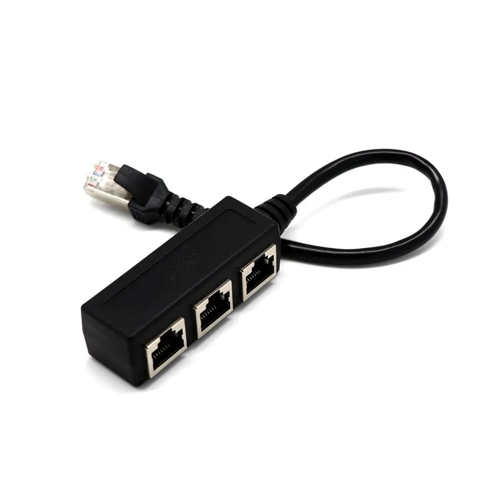 Сплиттер Ethernet RJ45 кабель-адаптер 1 штекер до 3 женский порт LAN Сетевой разъем провода Ethernet RJ45 Кабель-адаптер