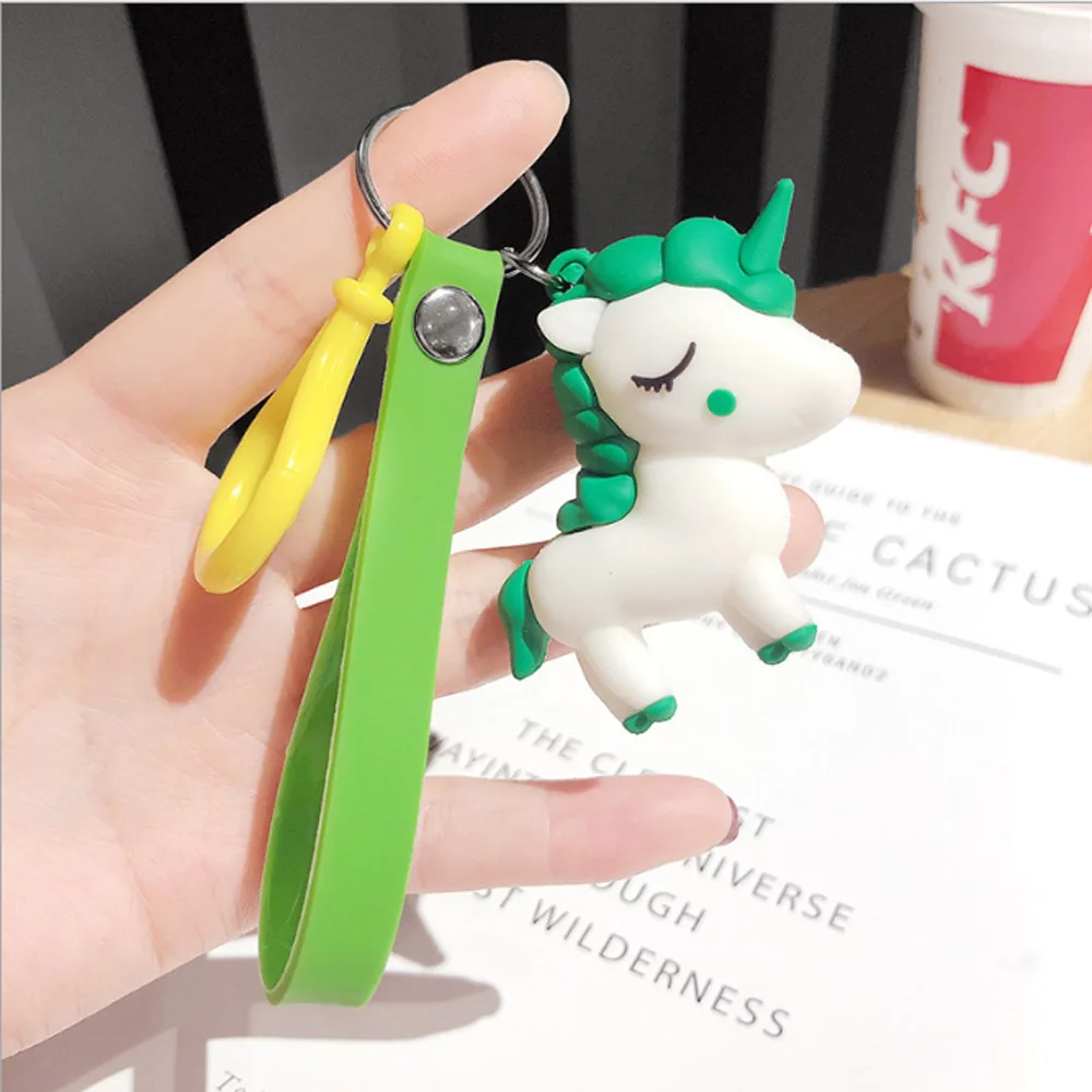 3D силиконовые брелки с аниме лошадью Мультяшные милые детские игрушки подвеской